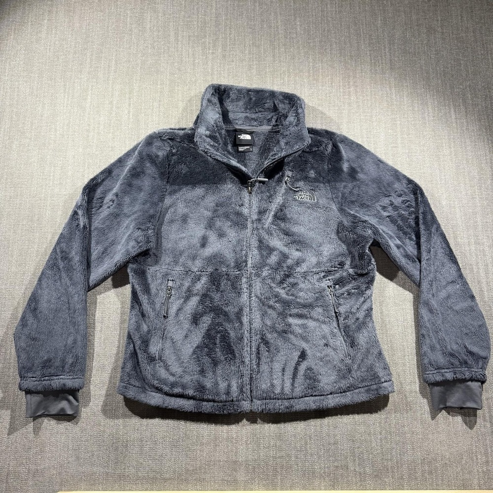 The North Face Jacket Womens Large Gray High Pile Fleece Full Zip Outdoor